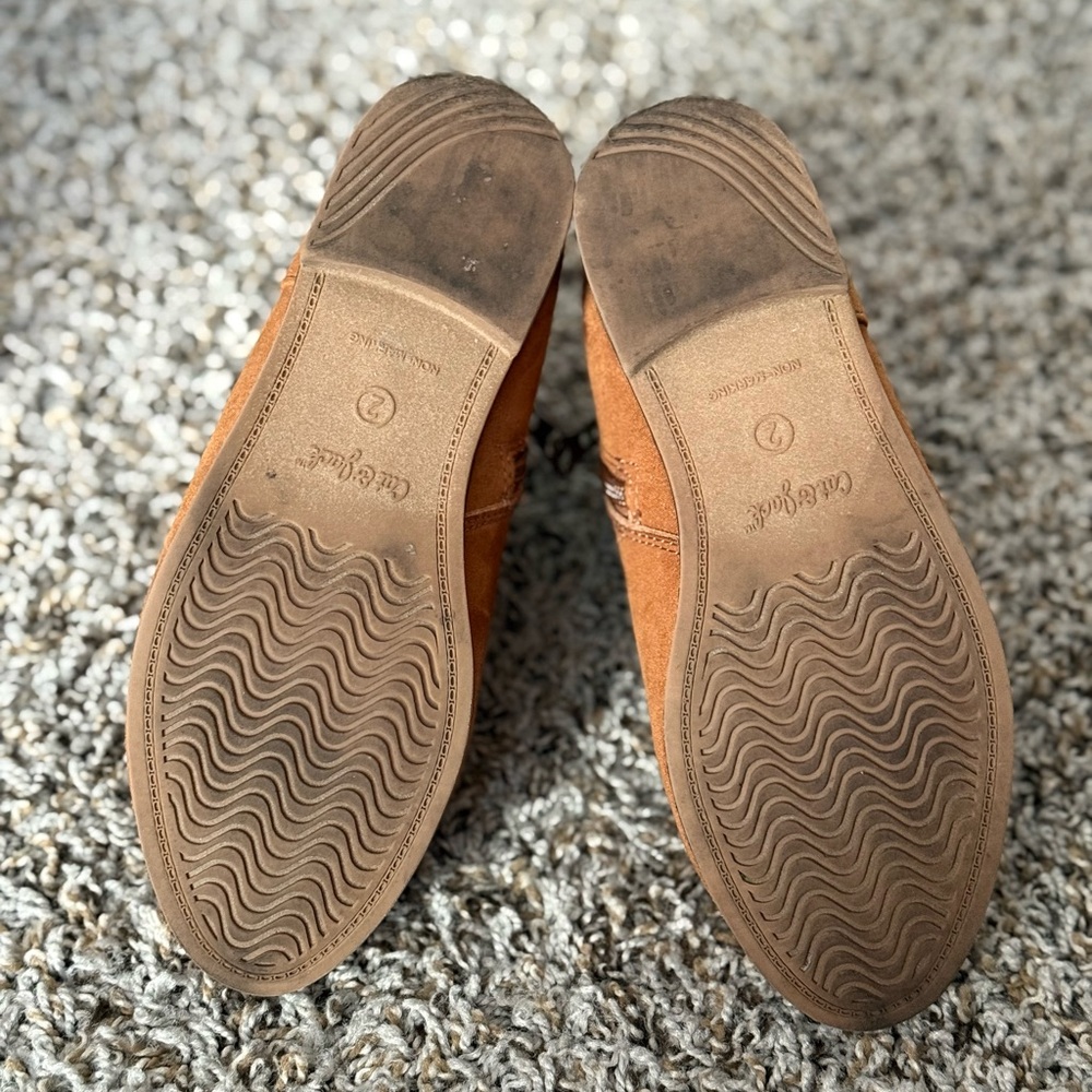 Kids Suede Ankle Booties in Tan - Picture 4 of 7